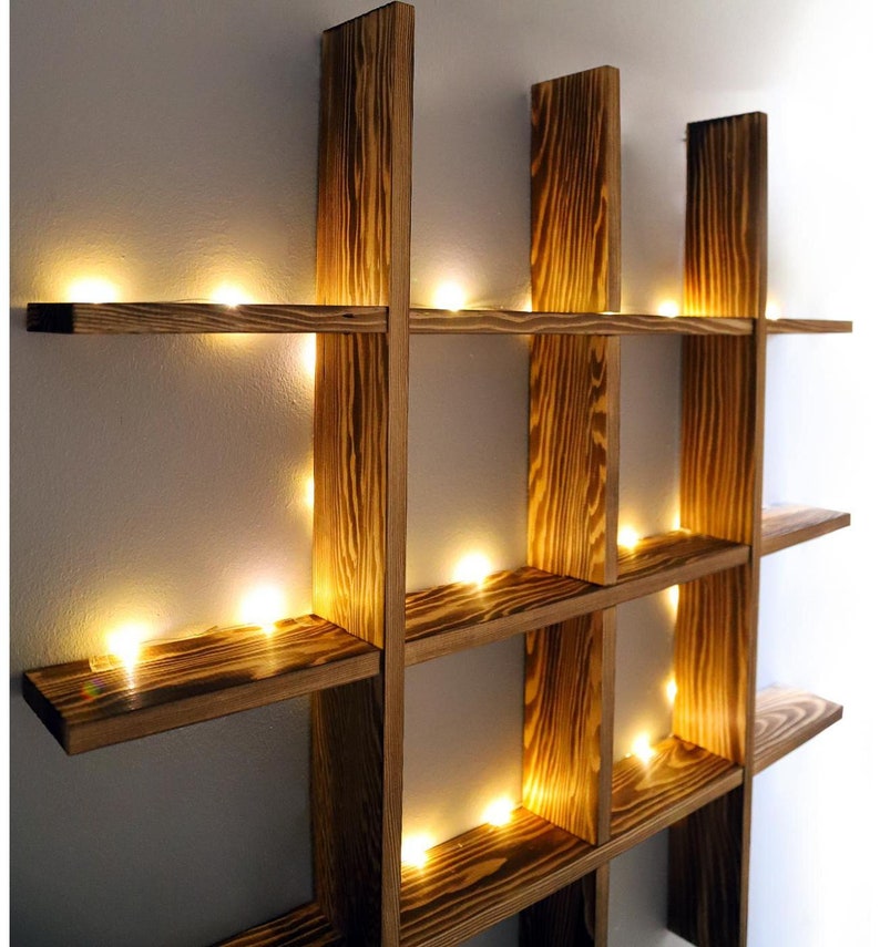 Bookshelf Wall Decor Natural Wood Gift Home Gift Home Etsy