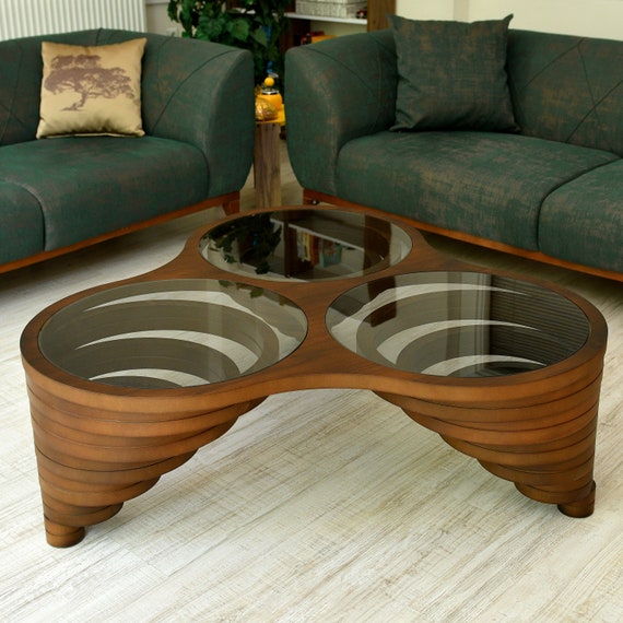 Modern natural wood coffee table outlet