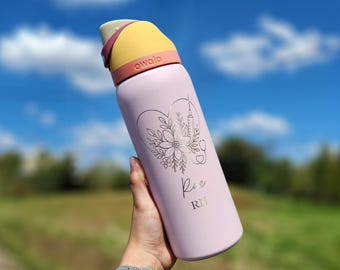 Personalized Nurse Owala Cup – Laser Engraved 32oz or 24oz Water Bottle with Name & Title | RN, LPN, CNA, Md Gift for Healthcare Workers
