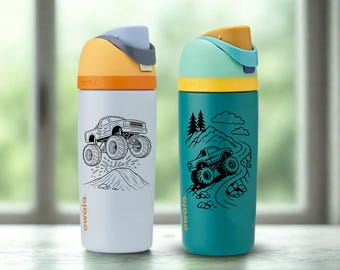 キッズ 16オンス Owala Freesip ウォーターボトル カスタム彫刻 - Etsy