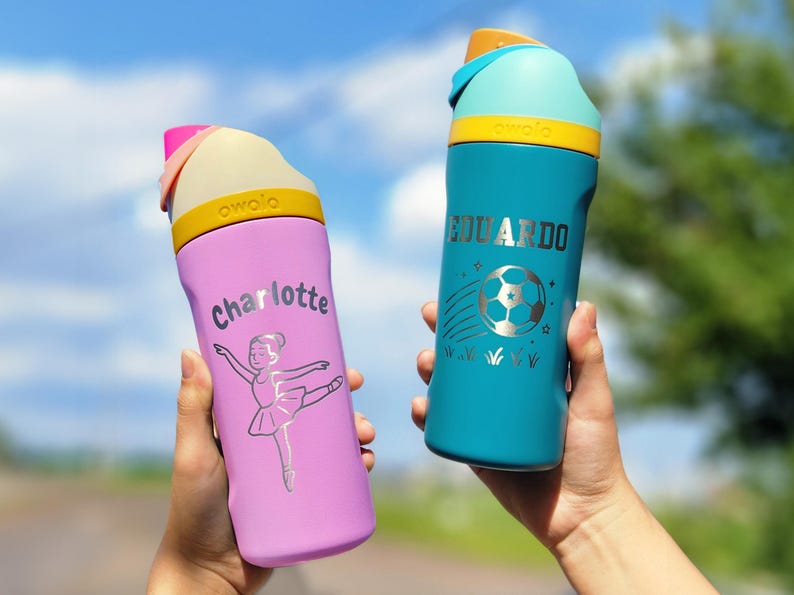 Custom Sports Themed Owala Kids Water Bottle – 16oz Freesip ...