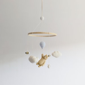 Needle Felted Winnie the Pooh Mobile