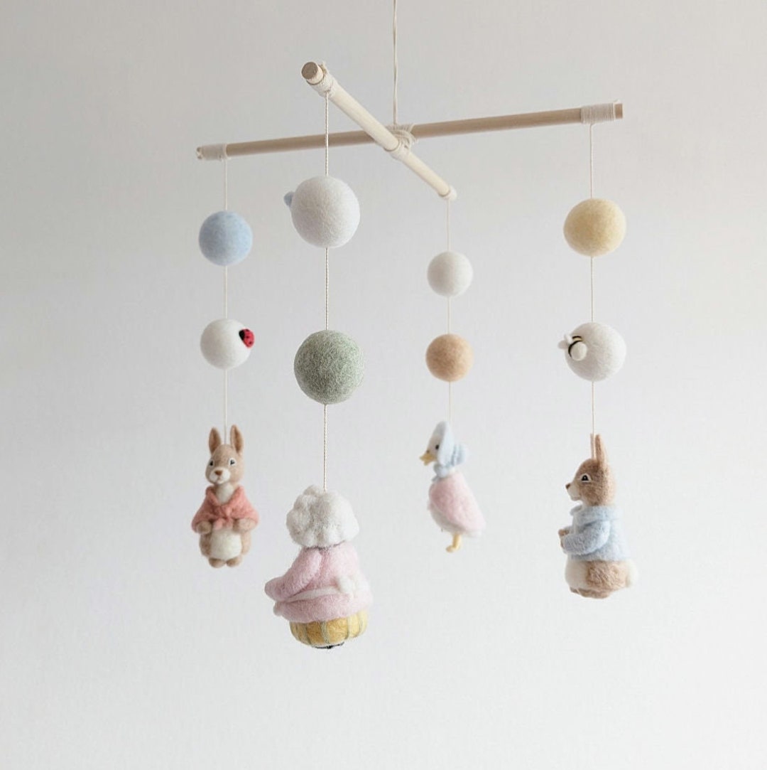 Needlefilter Peter Rabbit Needle Felted Peter Rabbit Baby Mobile - Etsy