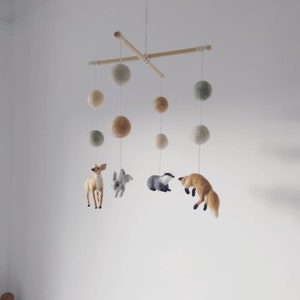 Woodland Animals Baby Mobile | Needle Felted