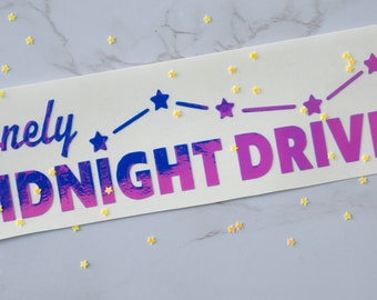 Lonely Midnight Driver Sticker