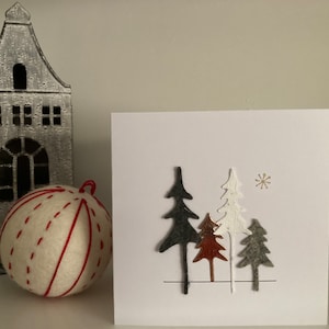 Tarjeta de felicitación / Árboles de fieltro / Flores silvestres del Reino Unido / Bosques de papel con semillas / Envío gratuito