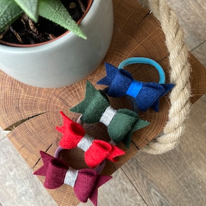 Sky and marsh bow hair bobbles | school uniform | hair accessories | hair bobble | hair tie | school accessories | free postage