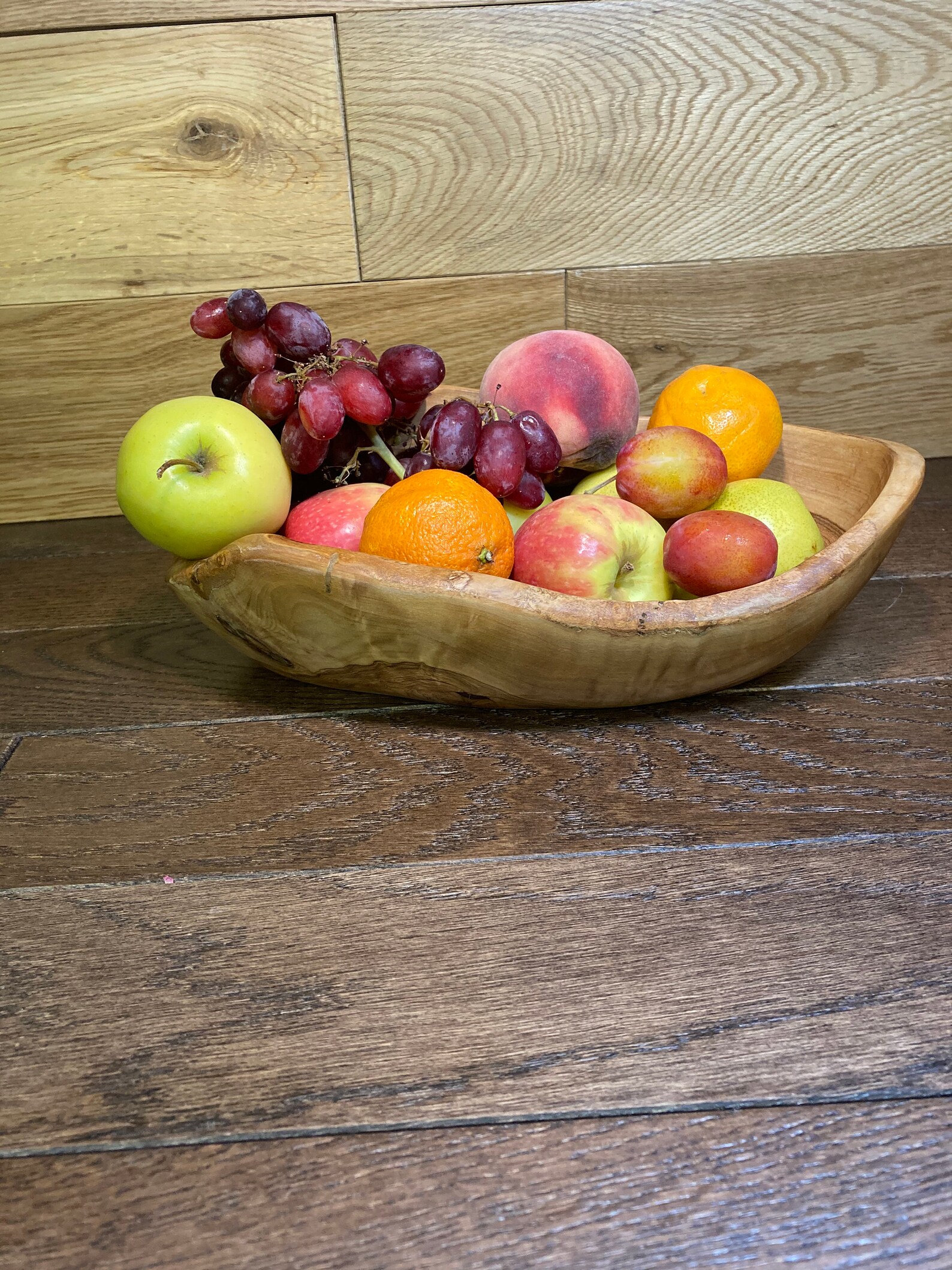 Rustic Oval Fruit bowl Eco-friendly fun shape L35xW20xH10cm | Etsy
