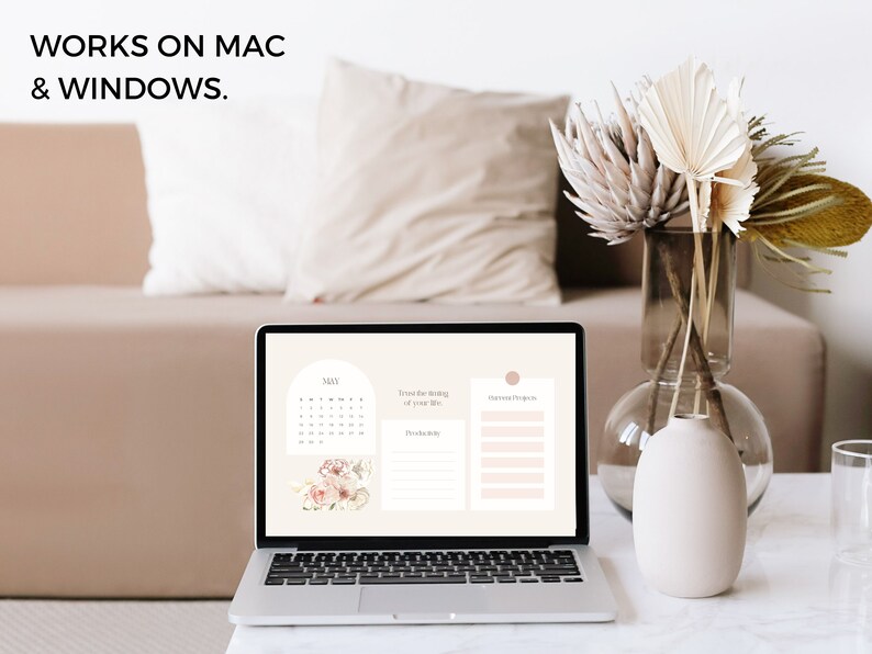 Desktop Wallpaper Organizer Editable in Canva for Mac Etsy Australia