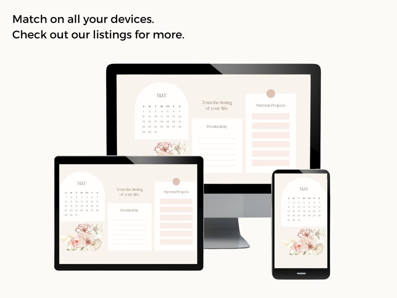 Desktop Wallpaper Organizer Editable in Canva for Mac Etsy Australia