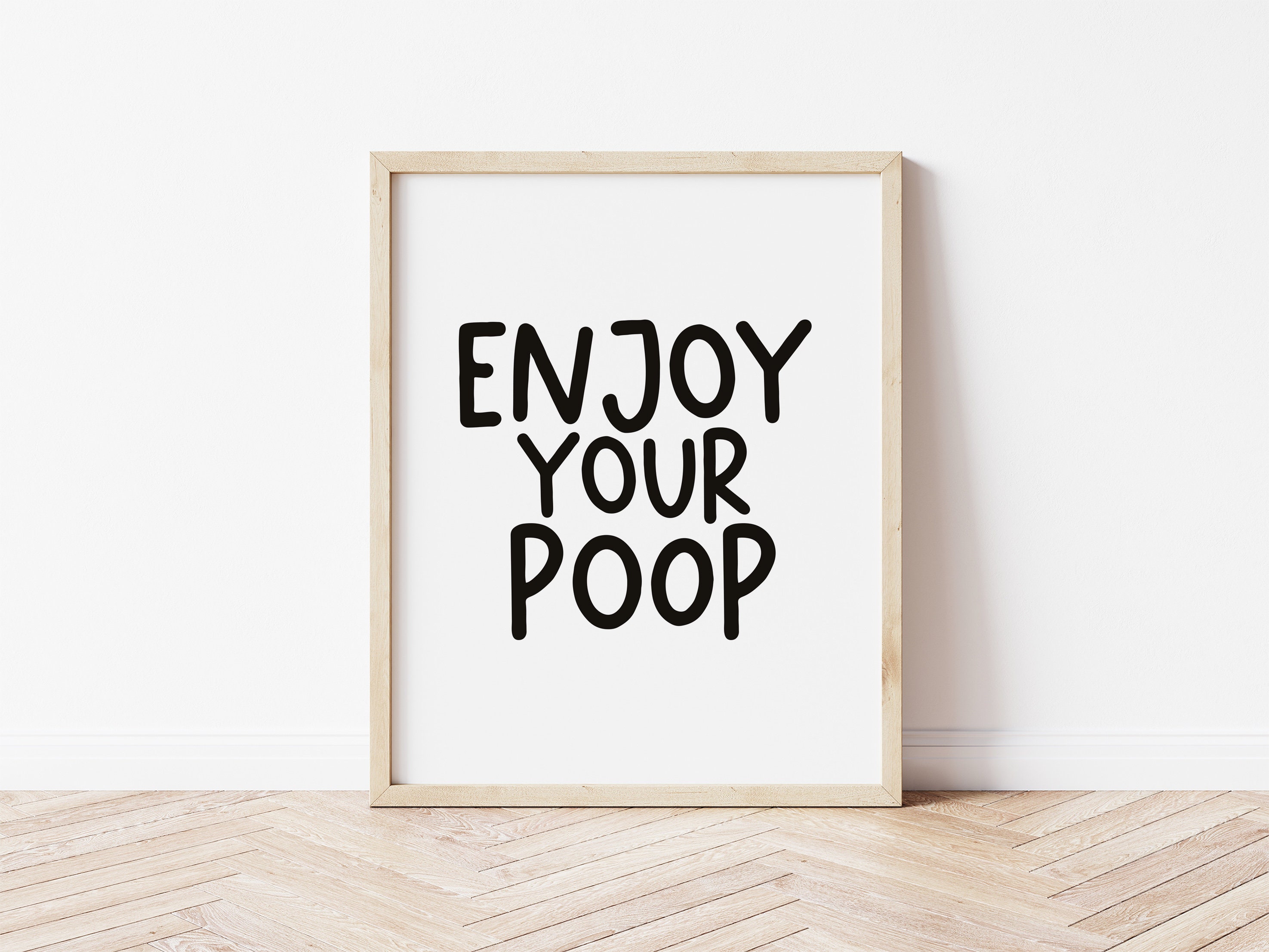 ENJOY YOUR POOP Bathroom art print bathroom print fun bath | Etsy