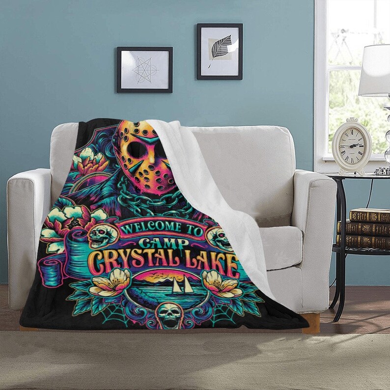 Jason Voorhees Horror Movie Blanket Etsy