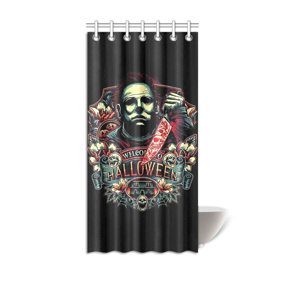 Michael Myers Horror Movie Shower Curtain Etsy