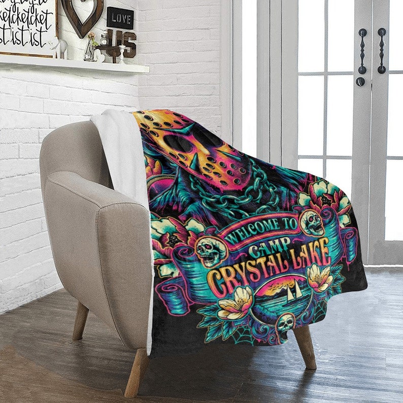 Jason Voorhees Horror Movie Blanket Etsy