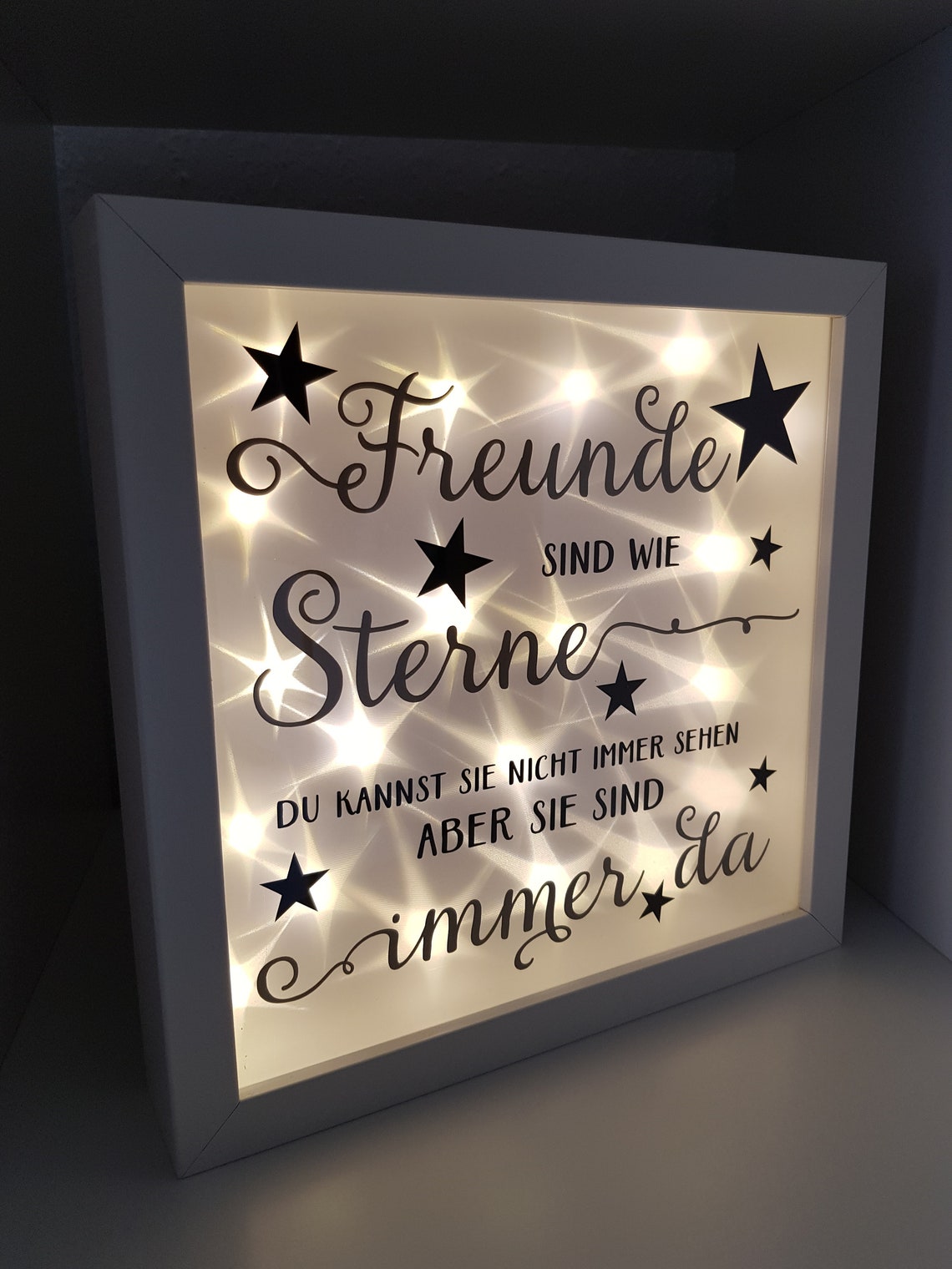 Bilderrahmen Freunde sind wie Sterne beleuchtet Etsy
