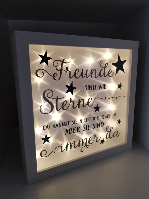 Bilderrahmen Freunde sind wie Sterne beleuchtet Etsy.de