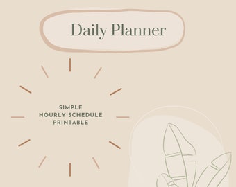 Minimal Daily Planner | Printable Planner | Digital Planner |