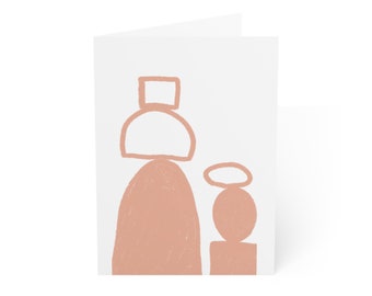 Blank Card For Outdoor Lover | Abstract Card | Salmon Cards (Available in 1, 10, 30, and 50pcs)