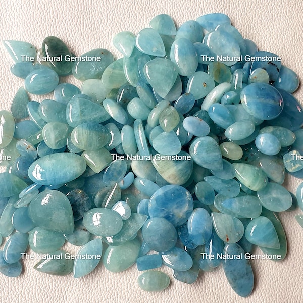 Natural Sky Blue Aquamarine Cabochon Wholesale Lot, Aquamarine Gemstone Aquamarine Bulk Blue Crystal Lot High Quality Aquamarine Cab Jewelry