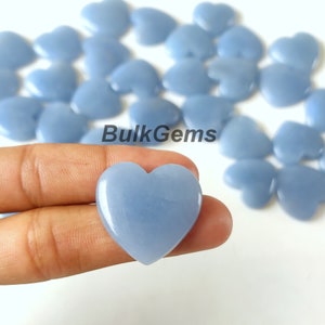 Angelite Heart! Wholesale Angelite Heart - Wholesale Lot of Angelite Heart - For Making Jewelry/Necklace