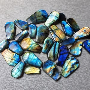 Wholesale LABRADORITE Cabochon Lot Multi Flashy Gemstone Coffin shape Bulk Cab lot, Labradorite Lot, Labradorite Stone, Labradorite Coffin