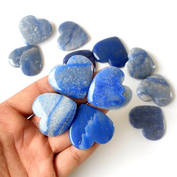 ¡Cuarzo azul! Lote al por mayor de piedras preciosas de cuarzo azul - cabina de piedra de cuarzo azul a granel - cabinas pulidas - para hacer joyas