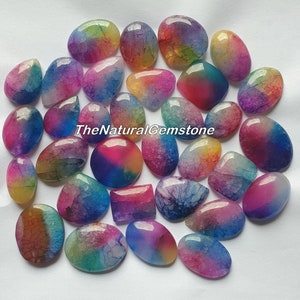 Colorful Solar Quartz! Wholesale lot of Solar Quartz gemstone - bulk Solar Quartz Stone Cab - polished Cabs  - For Making Jewelry