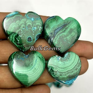Chrysokoll Malachit Herzen Lot ! Großhandelspreis Chrysokoll Malachit Kristall-Chrysokoll Malachit Herz zur Herstellung von Schmuck und Dingen.