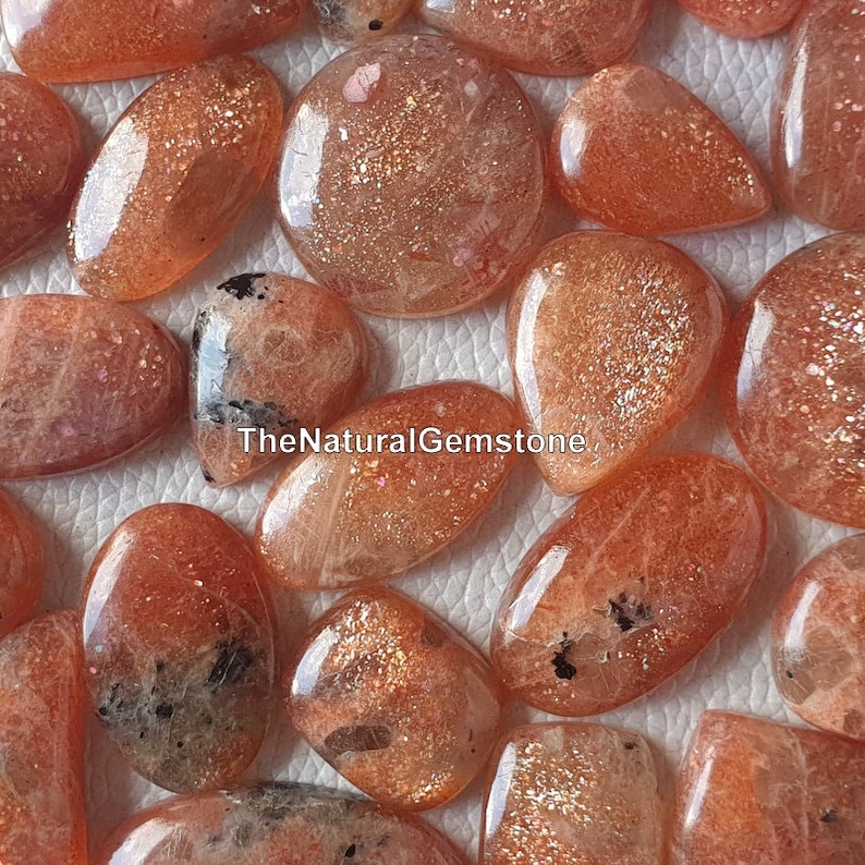 Orange Sunstone Cabochon Lot – Shiny Loose Gemstones, Jewelry Making - Etsy