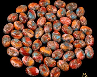 Multi Spiny Oyster Cabochon Gemstone – Oval Stone For Ring Making