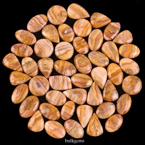 Natural Crazy Lace Agate Cabochon Lot, Gemstone Jewelry Making