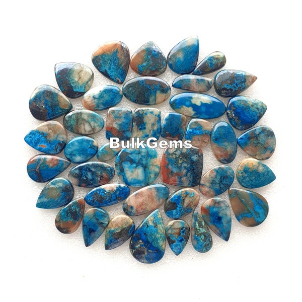 Azurite Quartz Gemstone! Wholesale Azurite Quartz Gemstone Cabochon Lot - Bulk Azurite Quartz Stone Lot - loose Gemstone For Making Jewelry