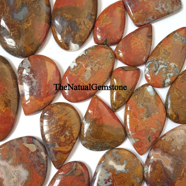 Moroccan seam agate! - Wholesale cabochon lot of  Moroccan seam agate - loose seam agate bulk cabs lot - for use making jewelry