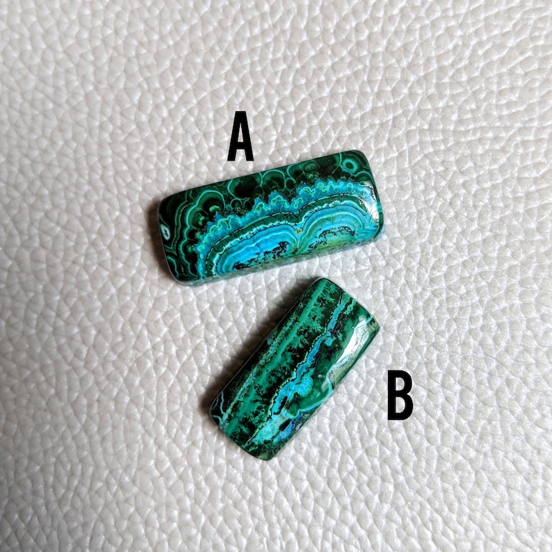 Magnificent 2 Pieces Rectangle Lot 54-CT Natural Chrysocolla Malachite Beads Chrysocolla Cabochon Loose Crystal Halloween Surprise Jewelry