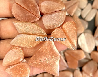 Peach Moonstone Pairs ! Wholesale lot of Peach Moonstone pairs for making jewelry and things