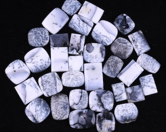Dendritic Opal Gemstone Cabochon Cushion Shape Lot – AAA Quality Jewelry Supply
