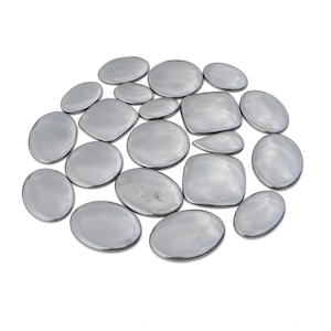 Hematite gemstone cabochon lot - Wholesale Hematite Lot - Hematite Stone - Flat Back Cab for making Jewelry