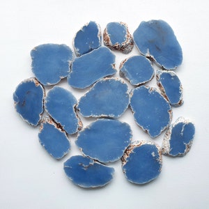Angelite Gemstone - Wholesale Angelite Slabs - Loose Raw Slab - Angelite Rough Slab - Bulk Angelite Slab for jewelry