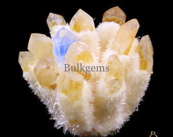 Yellow Quartz Cluster: Mineral Specimen, Reiki Healing