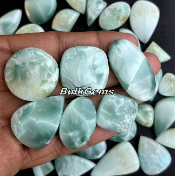 Hand Polished Hemimorphite Cabochon Lot – Jewelry Making Supplies