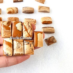 Wholesale Lot of Picture Jasper Cabochon, Cushion Picture Jasper Gemstone , Bulk Cushion Picture Jasper Gemstone For Making Jewelry
