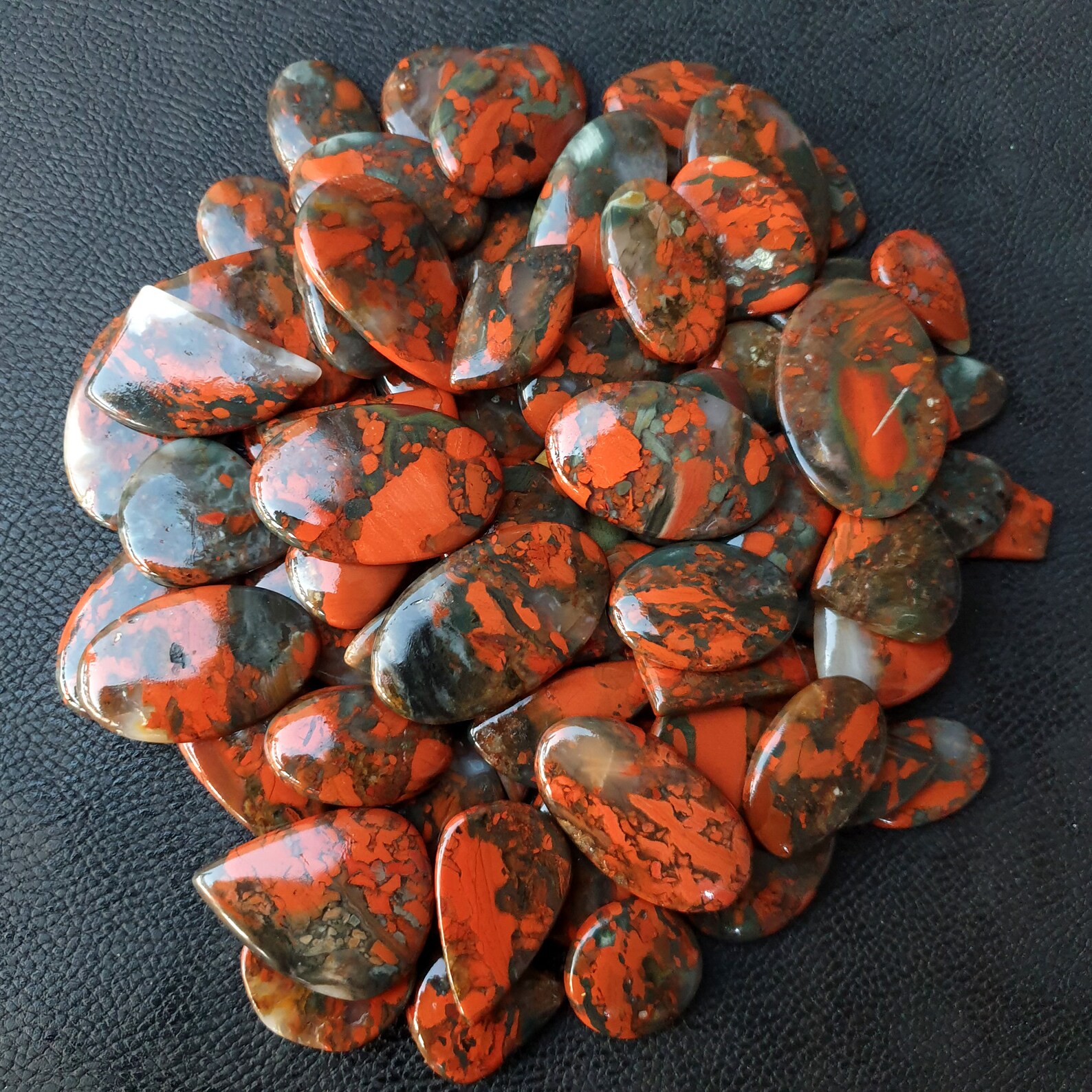Sale Wholesale Lot Poppy Jasper Brecciated Jasper Cabochon Etsy