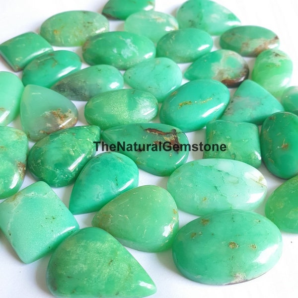 Wholesale Chrysoprase Cabochon Loose Chrysoprase Cabs - Bulk Chrysoprase - Chrysoprase Gemstone - Polished Cabs For making Jewelry