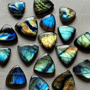 Labradorit Lot, Labradorit Trillion Form Cabs Lot, Labradorit Blau Multi Flashy Cab, Beide Seite handpoliert, Labradorit Loser Cabochon