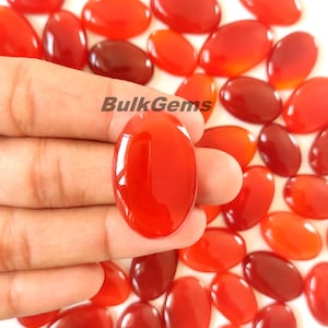 Wholesale Carnelian Smooth Oval Cabochon, lot Carnelian gemstone, bulk Carnelian Cab Jewelry/Pendant/Necklace/Ring Making Carnelian Stone
