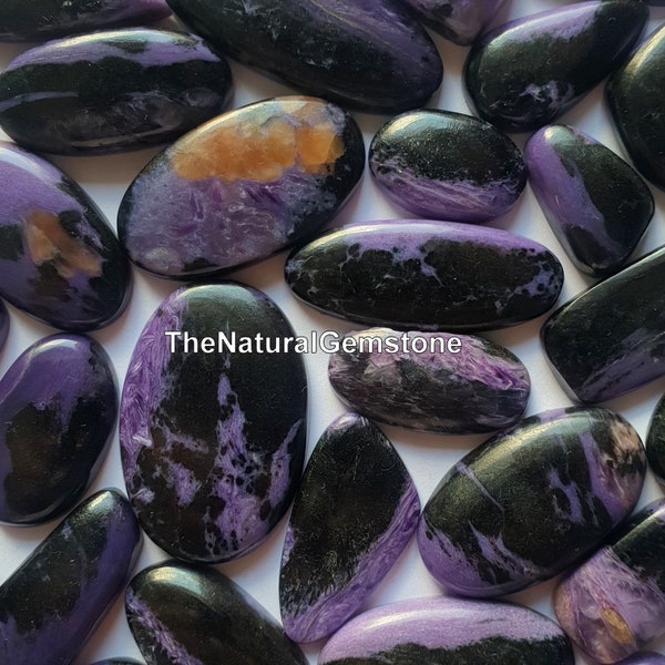 Charoite ! Wholesale lot of Charoite Stone- Loose Charoite Crystal Cabs - Designer Charoite Cabochons Lot For Making Jewelry Necklace