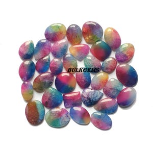 Rainbow Solar Quartz Cabochons – Polished Gemstone Jewelry Making