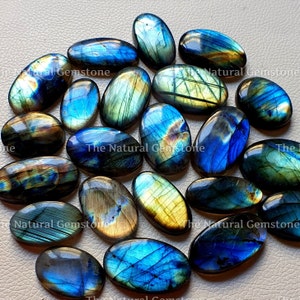 Lotto di labradorite labradorite lotto di labradorite all'ingrosso cabochon ovale lucido labradorite labradorite appariscente vendita di labradorite sfusa immagine 1