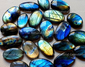 Lotto di labradorite - labradorite - lotto di labradorite all'ingrosso - cabochon ovale lucido labradorite - labradorite appariscente - vendita di labradorite sfusa