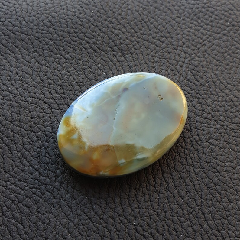 Artistic A-One Quality Natural Blue Opal Faceted Gemstone Oval Shape Cabochon Loose Hand Crafted Crystal For Making Jewelry 43x35x8-MM 69-Ct